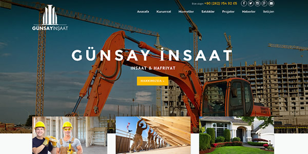Gunsay Insaat ve Hafriyat; yenilenen web arayüzümüz yayınlandı